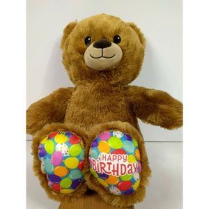 Brown Happy Birthday Build A Bear 16" Colored B-Day Balloons Soft Animal Plush